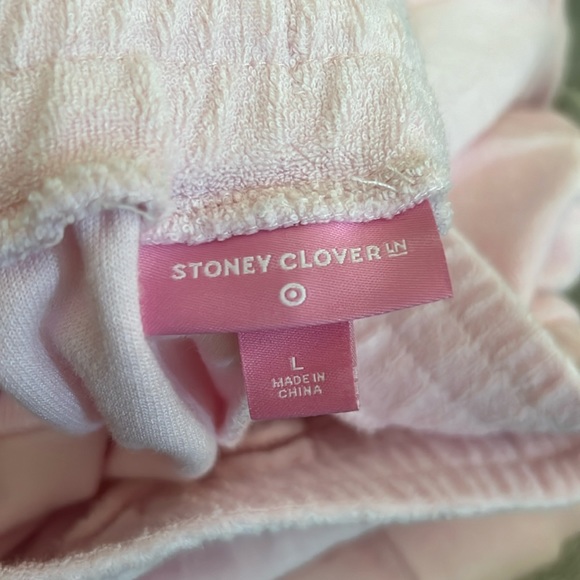 Stoney Clover Lane X Target Pastel Pink Joggers terry pants heart beads Large - Picture 2 of 6